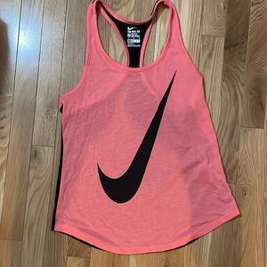 Womens pink and black Nike dri-fit tank top